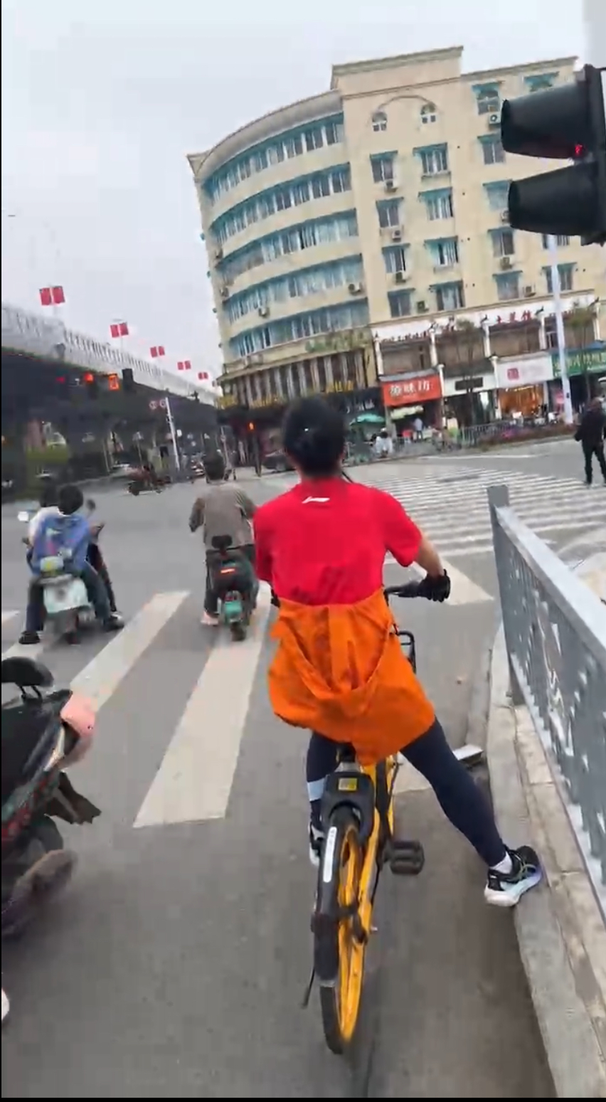 Biking with My Brother On the Street