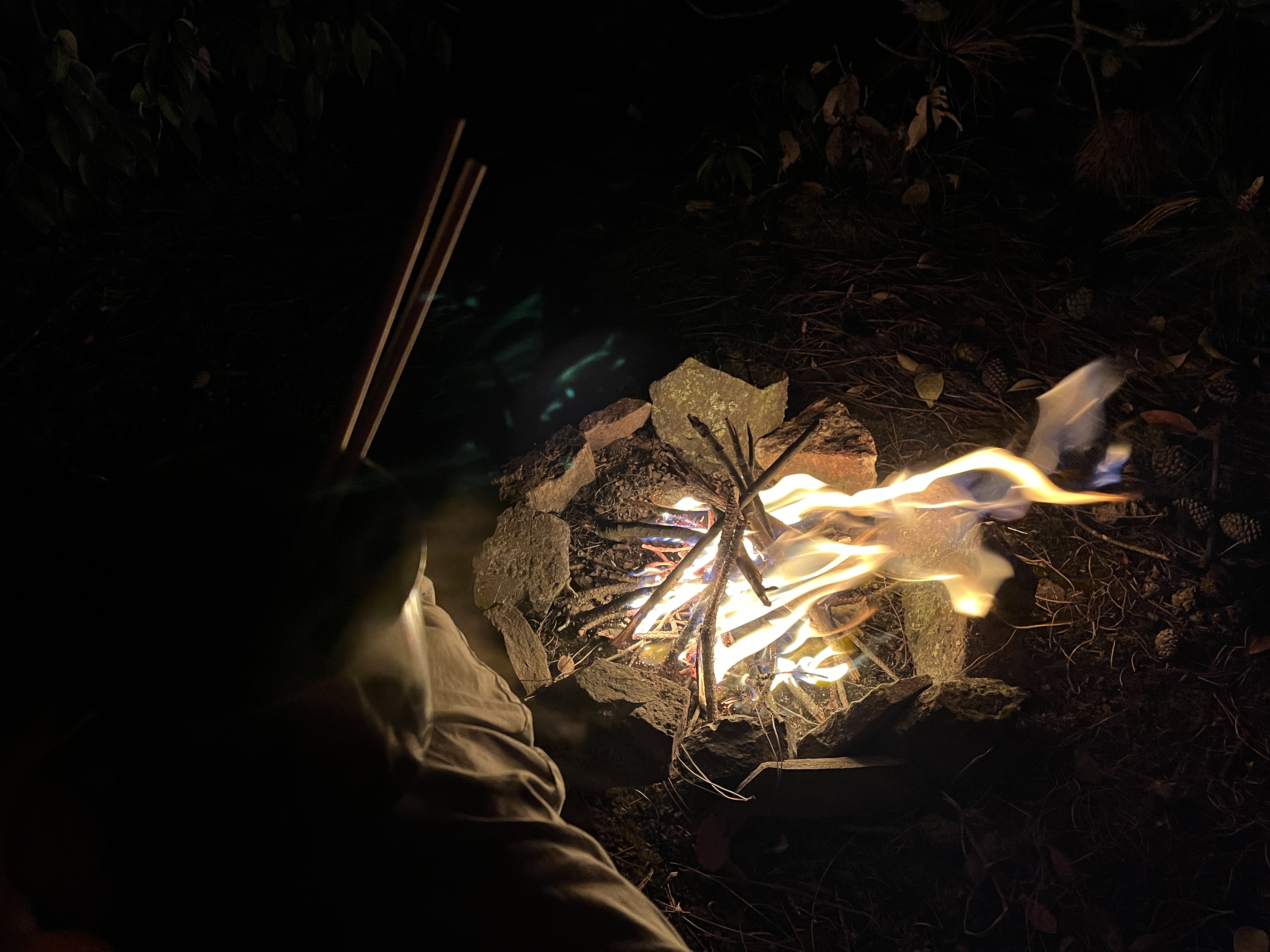crackling fire