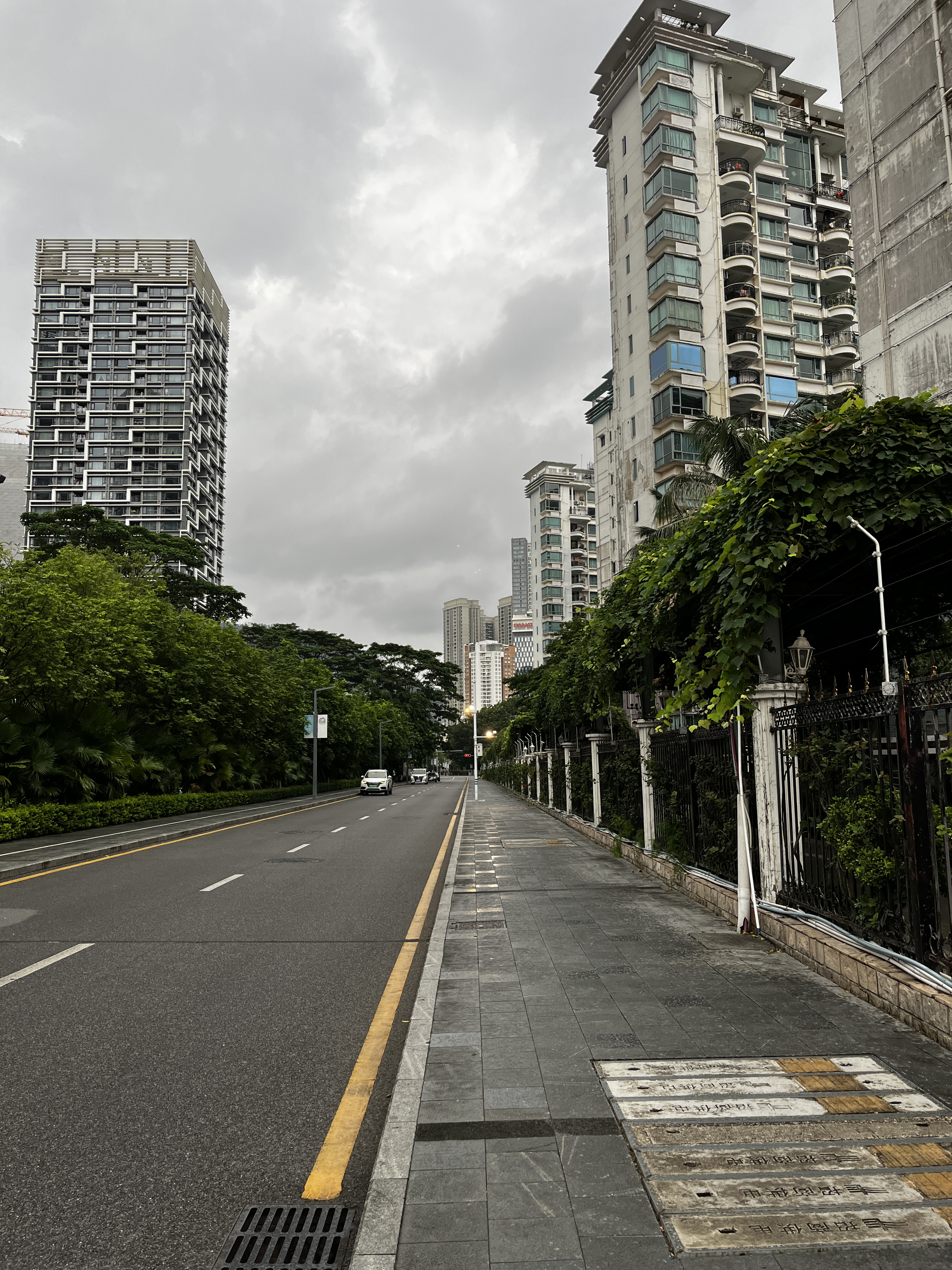 Empty street in the morning.
