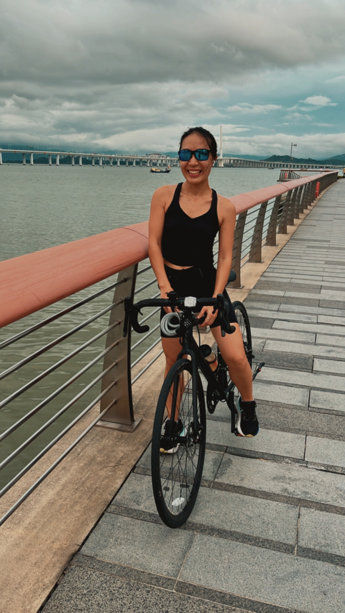 Biking by the seaside