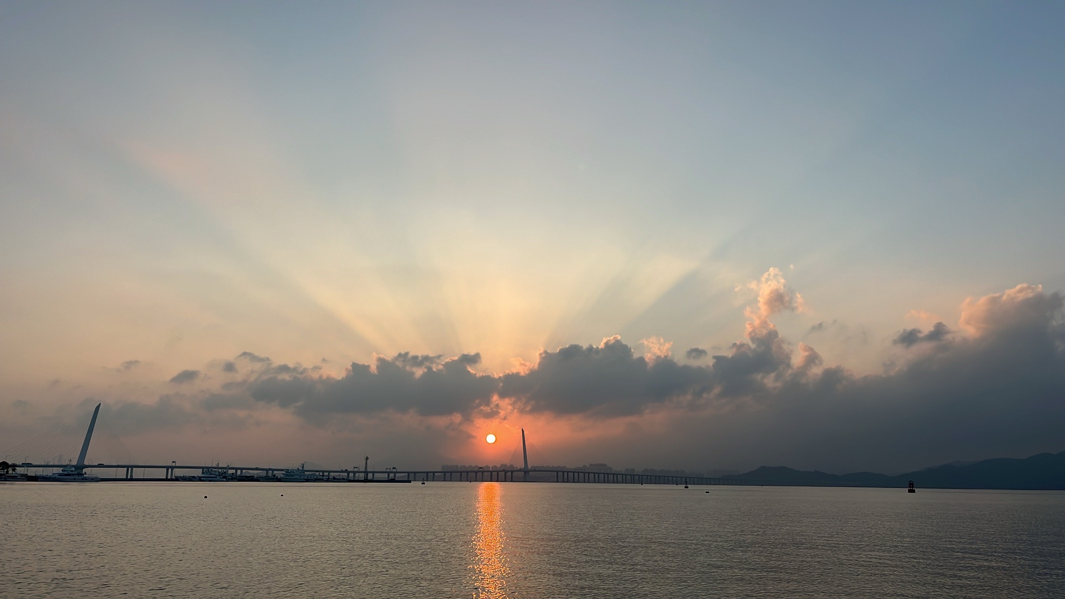 Sunrise over the sea.