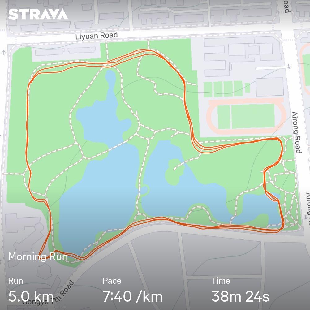 A 5 km Run on a Cold Winter Morning