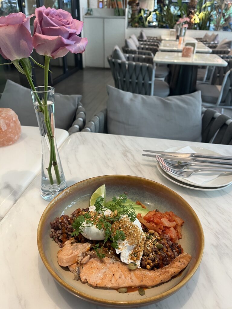 A dish of salmon eggs and rice