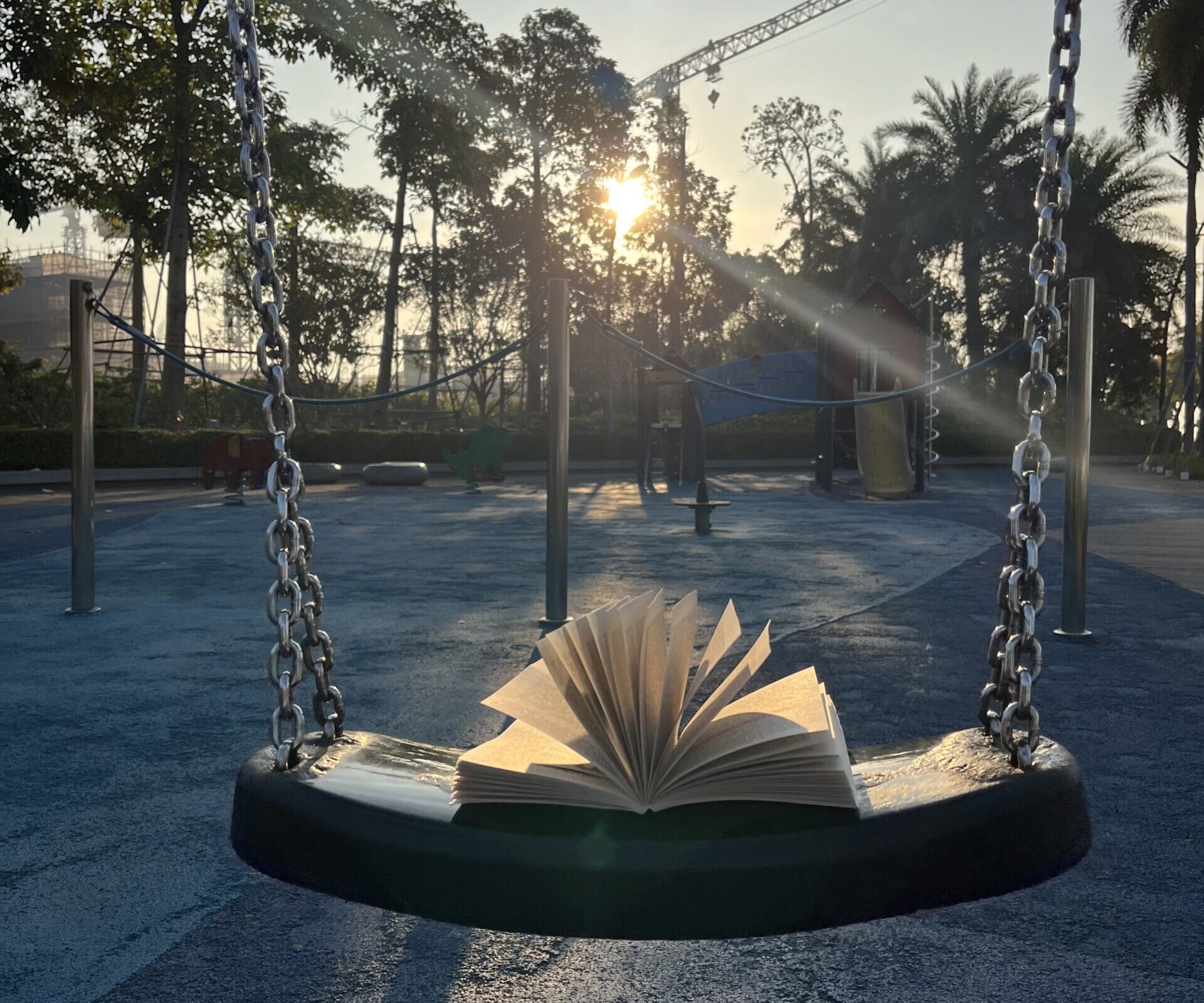 A open book on the swing