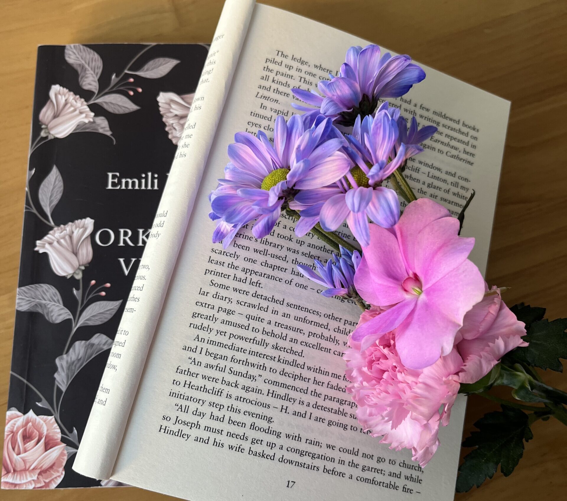 Books with flowers