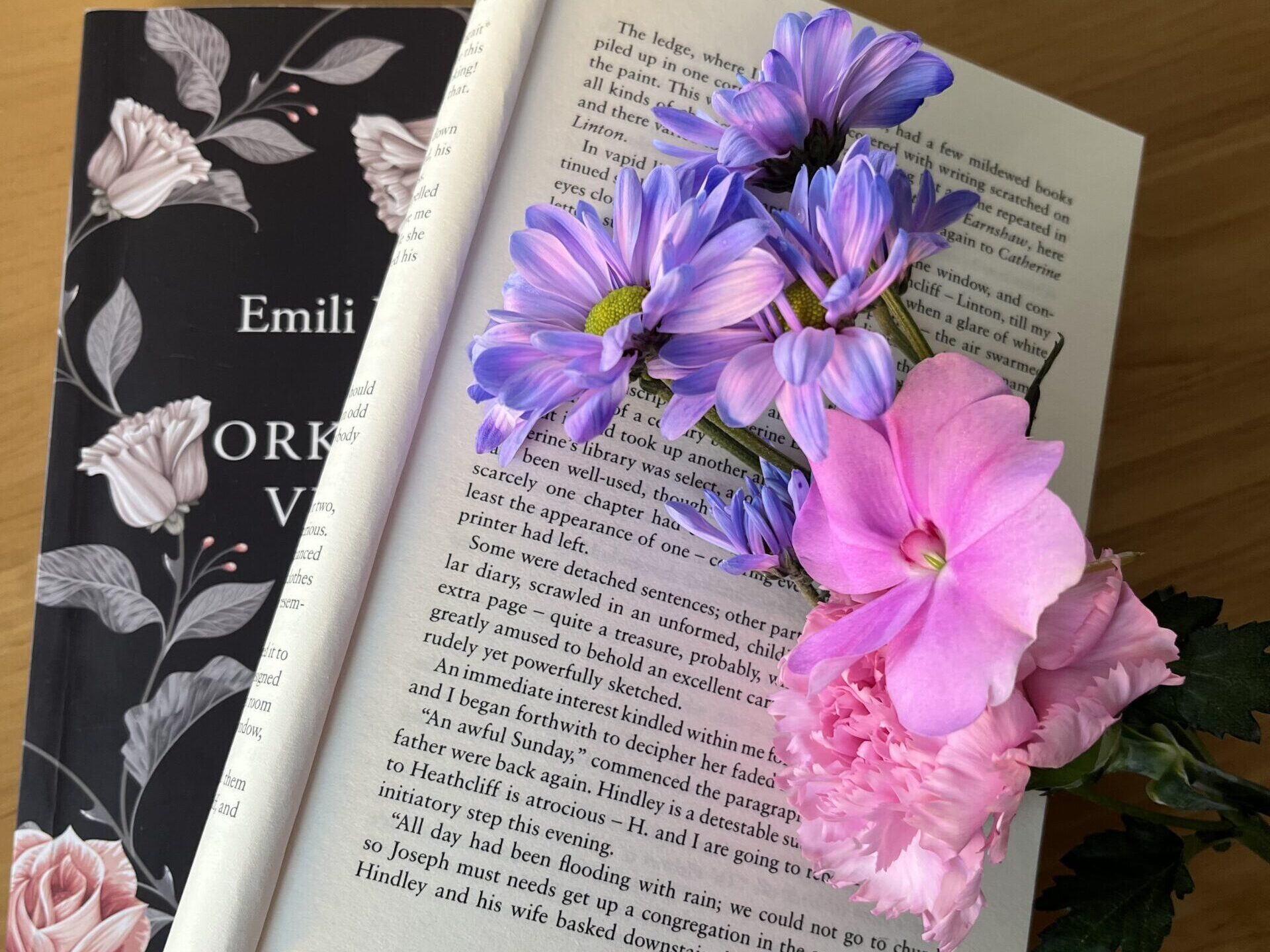 Books with flowers