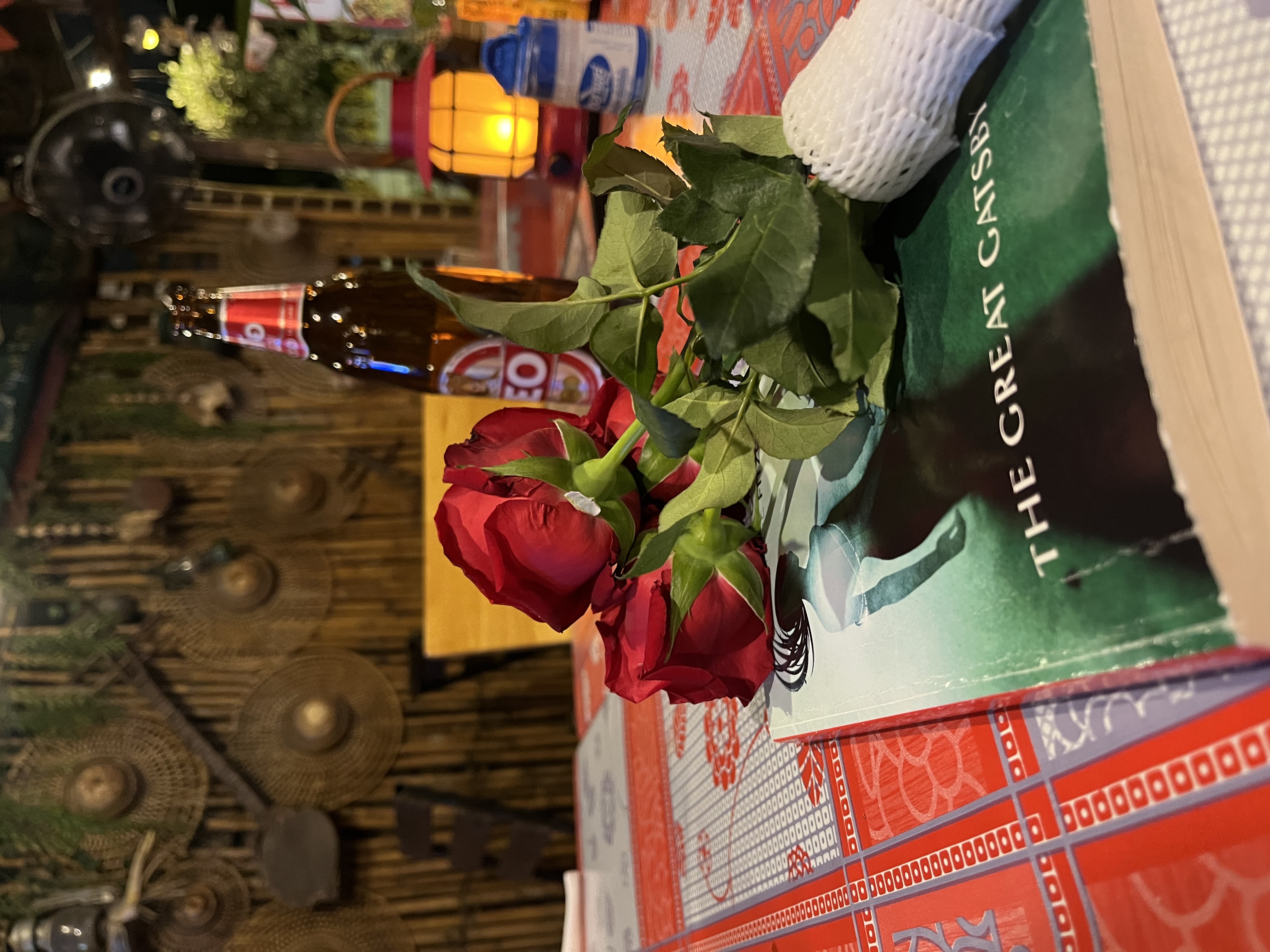 Book, Rose and Beer