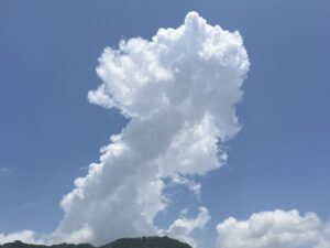 blue sky & white-clouds summer morning vibe